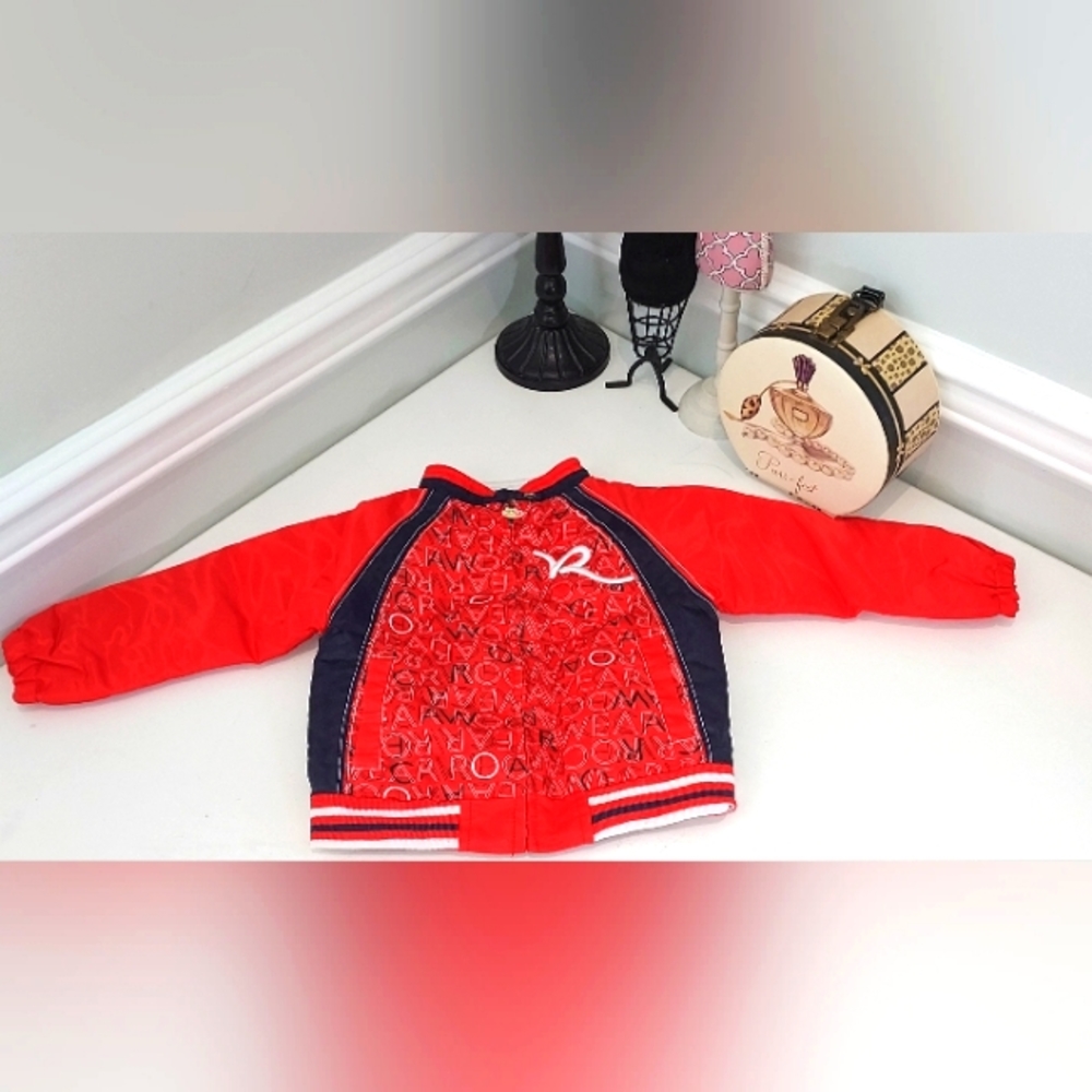RocaWear Red, White & Blue Signature Logo Long Sleeve Baby Jacket NWOT
